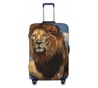 Kirrowe Lion In The Steppe Housse de bagage anti-rayures pour bagages de 45,7 à 81,3 cm, noir, taille S, Noir , S