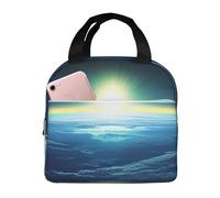 KIRROWE Looking up at the Earth Sac à déjeuner pour homme et femme, tissu Oxford durable et feuille épaisse, parfait pour le travail et les activités de plein air