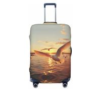 Kirrowe Mouettes volantes Housse De Bagage Protecteur De Valise Anti-Rayures Housse De Bagage Convient Pour Les Bagages 45-81cm, noir, Large