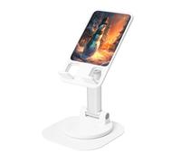 KIRROWE Support de téléphone Village de Noël, support de bureau réglable pour iPhone et tous les téléphones, rotation à 360°, pliable intégré