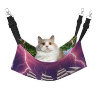 KIRROWE The Giant Wheel Under Lightning Hamac réversible à suspendre pour chat Double face Cage Hamac à suspendre Lit de repos pour petits animaux domestiques