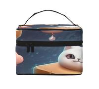 KIRROWE The Light of the Earth Trousse de maquillage de voyage pour femme, trousse de maquillage portable, grande capacité, tous vos essentiels de beauté, Chat suspendu, One Size
