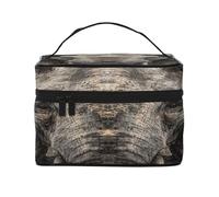 KIRROWE The Old Elephant Trousse de maquillage de voyage pour femme, trousse de maquillage portable, grande capacité, tous vos essentiels de beauté, Le vieil éléphant, One Size