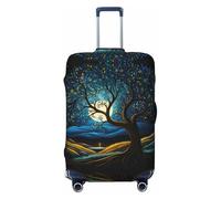 Kirrowe Tree In The Moonlight Housse de protection anti-rayures pour valise de 45,7 à 81,3 cm, Noir , L