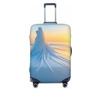Kirrowe Wedding By The Sea Housse de protection anti-rayures pour bagages de 18 à 32 pouces, Noir, S