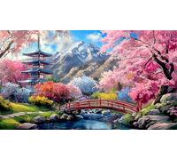 Kirschblüte Puzzle 1000 pièces Educa Jouet en Bois Cadeau Unique De l'art Décoration Jeu éduKatzeif Challenge Toy pour Adultes & Enfants des 14 Ans 38x52cm/1000pcs