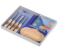 Kirschen 3435000 Couteaux de sculpteurs de petits panneau 6 pièces, Beige/argent