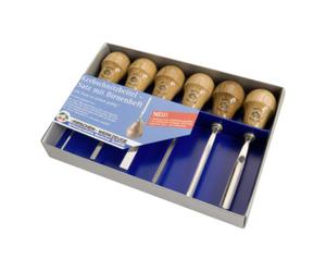 KIRSCHEN Coffret de 6 burins Kirschen avec manche en poire 6 - pcs. en coffret self-service Quantité:1