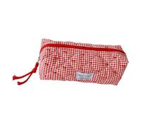 Kirschen Trousse à crayons en tissu pour étudiants Pochette indispensable Option multicolore Boîte à crayons lavable multifonction pour garçons et filles Dessin animé Cerises Trousse à crayons