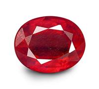 Kirti Sales Gems Natural Qualité A Burma Ruby Manik 8.00 Ratti Terre d'origine non traitée avec certificat mental naturel lâche {Lab - Teseted}, pierre précieuse, manikya naturelle en vrac, Pierre