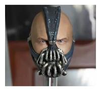 Kirvoe Sculpture De Tête Masculine À L'échelle 1/6 : Tête De Dark Knight, Figurine De Combat Militaire, pour Figurines De 30 cm.