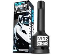 KIRXST 1/2" Douille à Embouts à Choc Triple Carré XZN M12, en CR-MO, Pour Boulons de Culasse, Boulons de Montage, Quincaillerie de Porte, Étriers de Frein à Disque