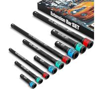 KIRXST Rallonge Cliquet 1/4" 3/8" 1/2", Jeu de 9 Rallonges à Douilles, Extension Cliquet Multitaille, Prolongateur pour Réparation Automobile