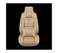 KIRYU Housse siège Voiture Couvre Housse Siège Voiture en Cuir 5 Sièges pour VW Tous Les Modèles pour Polo pour Golf 7 pour Tiguan pour Touran pour Jetta CC pour Coccinelle(1 Seat Beige Pillow)