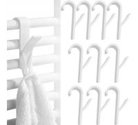 KIRZAX 10 Pcs Crochet Radiateur Rond, Crochet Radiateur Sèche Serviette,Crochet Serviette Salle De Bain, Patere Seche Serviette,ous Les Radiateurs Standards, Amovibles (Blanc)