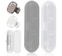 KIRZAX 2 Pièces Étui de Voyage pour Brosse à Dents Électrique Oral-B, contient 1 Manche+2 Têtes, avec 2 Protège-Brosses, étanche transparente