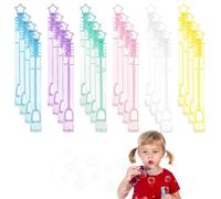 KIRZAX 24 Bulles de Savon avec Design Forme d'étoile, Bulle Enfant en 6 Couleurs, Riche et Coloré Bulle Savon, Pochette Anniversaire Enfant Invites Surprise Goodies pour Garçon Fille,Pas de Liquide