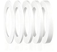 KIRZAX 5 Rouleaux de Ruban de Masquage,3/5/8/10/12 mm x 50 m Tapes - Ruban Vinyle pour Masquage de Précision, Ruban de Masquage pour la Décoration de Voitures Design Industriel Peinture(Blanc)