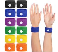 KIRZAX 6 paires de bracelets contre le mal des transports, pour prévenir le mal de mer et le vertige, autocollants d'acupression essentiels contre le mal des transports