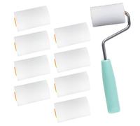 KIRZAX 9 Pièces kit Rouleau Peinture,avec 8 Manchons Petit Rouleau Peinture,Rouleau de peinture Murale,petit rouleau peinture,Poignée antidérapante, Pour Décoration Murale et Plafonds(56mm*34mm)