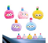 KIRZAX Accessoires de Voiture Amusants, Jolis Pompons en Fourrure Multicolores, Décoration Intérieure de Voiture pour Tableau de Bord, Bureau & Jardin, apaisant pour Conducteurs