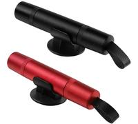 KIRZAX Lot de 2 2 en 1 Marteau Brise Vitre Coupe-Ceintures et Marteaux Brise Vitre d'urgence,Marteau de Sécurité pour Voiture,Kit Securite Voiture pour Voiture pour Sauver des Vies(Noir + Rouge)