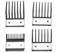 KIRZAX Lot de 4 Peignes Tondeuse Sabot de Guidage,Inox Limite Peigne Ensemble Peignes Guidage Accessoires,Housse de Protection pour Tondeuses Wahl,Peignes pour Sabot Cheveux