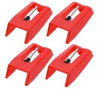 KIRZAX Lot de 4 poussoirs de stylet universels, stylets de remplacement en diamant, pour platine vinyle, stylets de remplacement pour platine vinyle