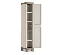 KIS 2096730361 Armoire haute 1 porte Gris clair/Taupe