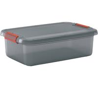 KIS 237489 Boîte de rangement K Latch empilable (l x H x P) 590 x 180 x 390 mm gris fumé, translucide 1 pc(s)