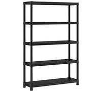 Keter Étagère de rangement KIS PLUS 120/5 – 5 tablettes, renfort charge lourde, 120×40×187 cm, noir