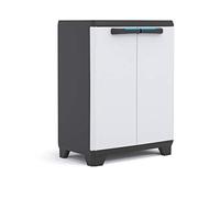Kis 9725000 0616 02 Linear Armoire Basse Plastique Gris Clair/Noir 68 x 39 x 90 cm