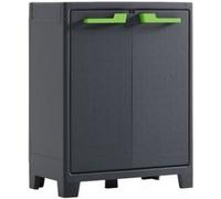 Kis armoire de rangement basse moby - 80 x 44 x 100 cm - gris anthracite Gris G