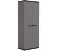 KIS Armoire de rangement Piu haute - 68 x 39 x 166 cm - Gris anthracite et noir Neutre
