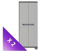 KIS Armoire haute + armoire basse Linear - 68 x 39 x 173 / 68 x 39 x 90 cm