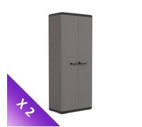 KIS Armoire utilitaire + armoire basse Piu - 68 x 39 x 166 / 68 x 39 x 83 cm