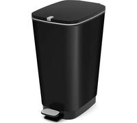 Kis 8071900 1789 01 Poubelle"Chic" 45 litres en noir, Plastique, Noir/Gris, 29 x 44,5 x 60,5 cm