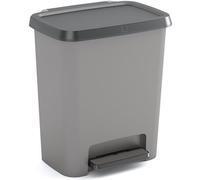 Kis Poubelle compacte avec pinces de porte Gris 38 x 28 x 43 cm 25 l