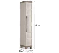 KIS EXCELLENCE Armoire haute 1 porte 45x33x182cm beige