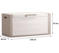 KIS GULLIVER CHEST 300L Coffre de rangement 118x49x55cm beige