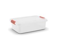 Kis K Latch Boîte Cabinet Stockage Rectangulaire Orange, Transparent Clair