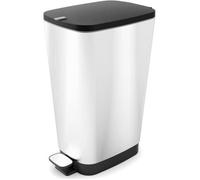 KIS Poubelle de cuisine à pédale 25L CHIC Noir et Inox
