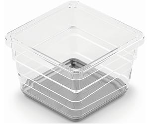 KIS SISTEMO 1 Organizer pour tiroir 7,5 x 7,5 x 5 cm transparent/gris 10010-A94