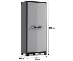 KIS TITAN HAUTE Armoire de rangement 80x44x182cm gris/noir