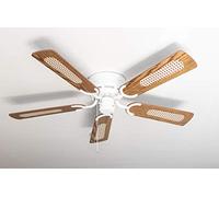 Kisa Deluxe Ventilateur de plafond avec interrupteur à tirette Blanc