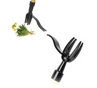KISABAER DéSherbage Debout, Outil De DéSherbage avec 4 Griffes en Acier Inoxydable Et PéDale, Arrache-Racines en Acier, Extracteur De Mauvaises Herbes à Long Manche,100/110cm (Pas de poignée)