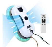 KISABAER Robot Nettoyeur Vitre, Laveur de vitre Automatique, Navigation Intelligente et Planification de trajectoires,Corde de sécurité, Télécommandé, 2800pa, pour Toutes Les Surfaces Lisses