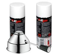 Kisag Brûleur à gaz classique 1,1 kW et 2 bouteilles de recharge Kigas de 400 ml