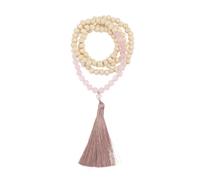 Kisangel 1 Collier De Perles En Bois Décoration Pour La Maison Accessoires D'Intérieur Décorations Pour La Maison Pompons Clé De Ferme Mariage Décor Rustique Décor De Campagne