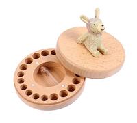 Kisangel 1 Ensemble Boîte commémorative des dents de lait nourrisson organisateur de préservation des dents de l'enfant dentition boite souvenir bébé boite à souvenir bébé gardien de dent